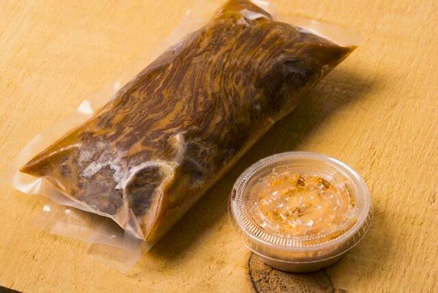 Bavette de bœuf marinée – Beurre de chèvre & tomates séchées