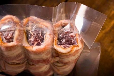 Brochette de filet mignon enrobée de bacon