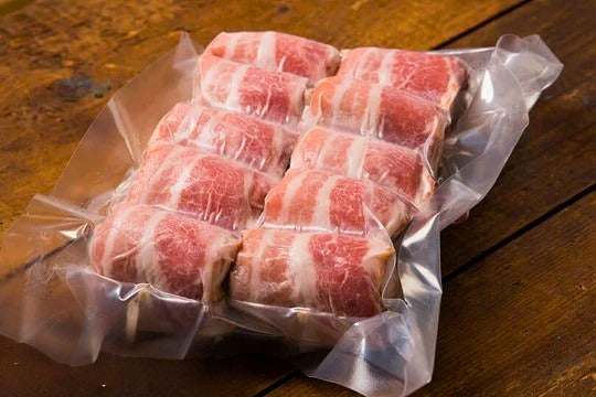 Brochette de filet mignon enrobée de bacon