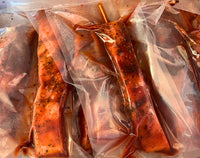 Brochettes de saumon aux 3 poivres