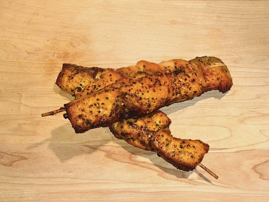 Brochettes de saumon aux 3 poivres