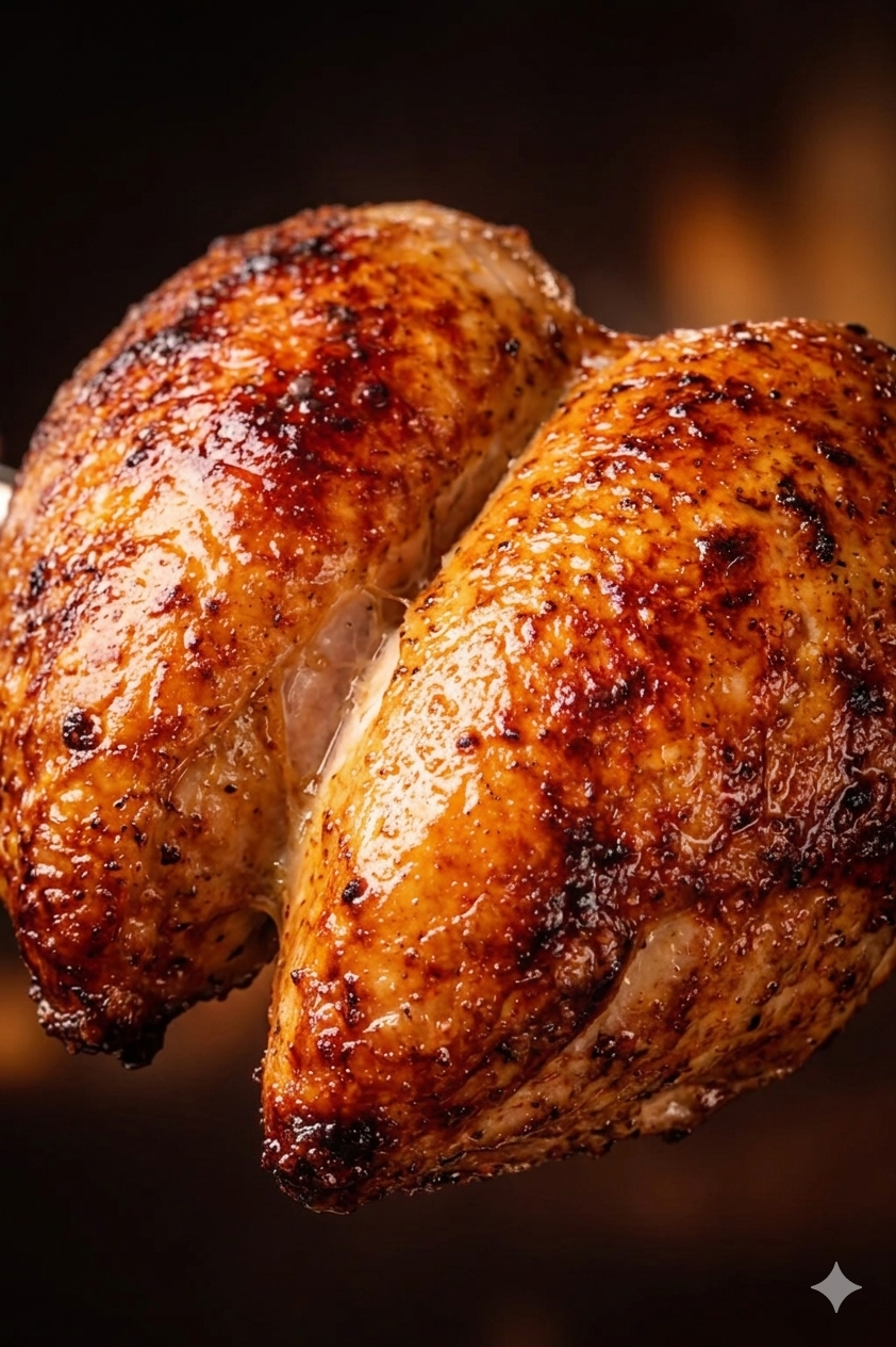 Poitrine de Poulet (cuit sur la broche)