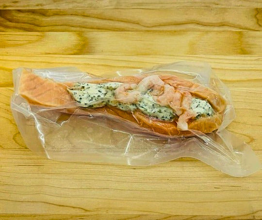 Saumon farci aux crevettes