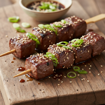 Brochette de filet mignon BBQ/Japo