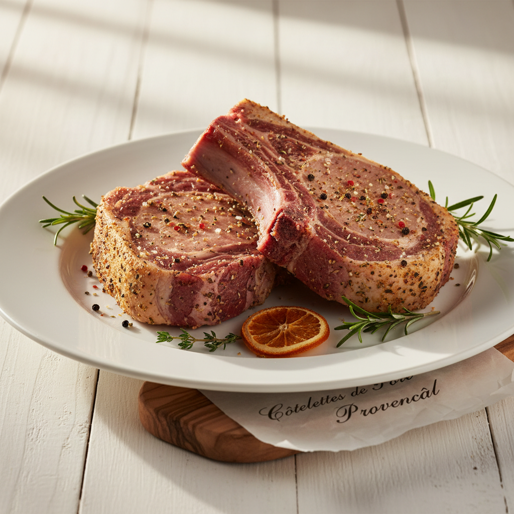 Côtelette de porc française assaisonnée