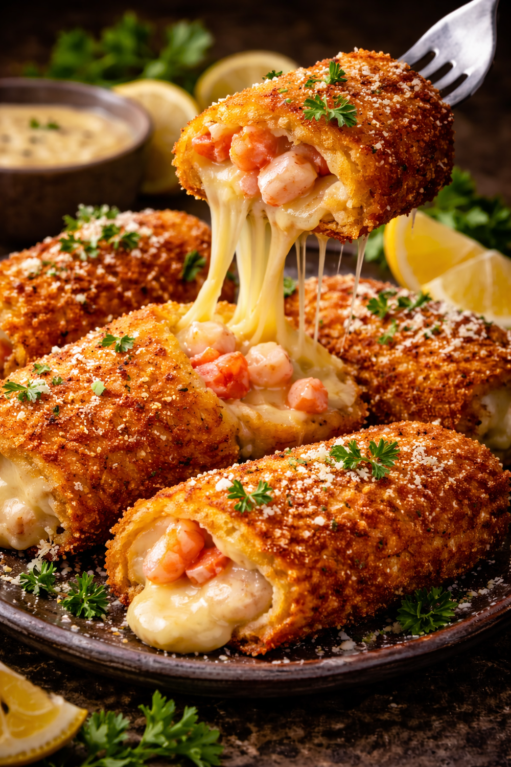 Fondue parmesan Fruits de mer